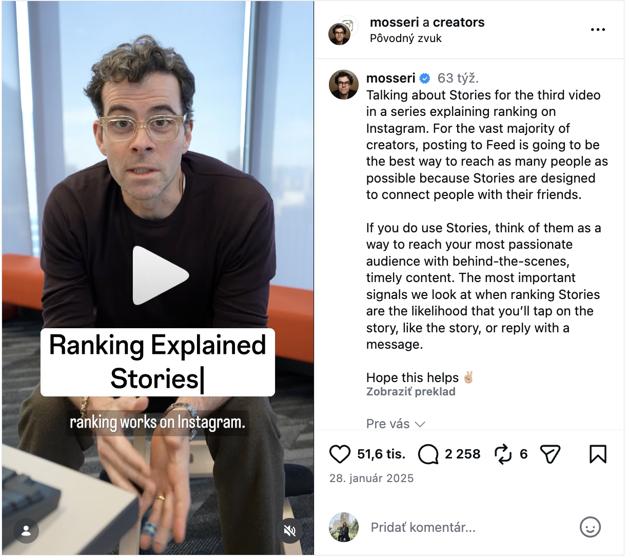 Adam Mosseri Instagram